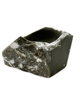 very rare dark gray alabaster salt cellar