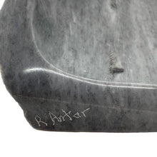 RARE STEEL GRAY YULE MARBLE BOWL
