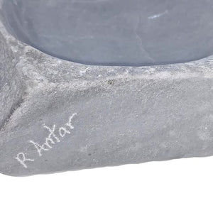 SILVER GRAY YULE MARBLE BOWL