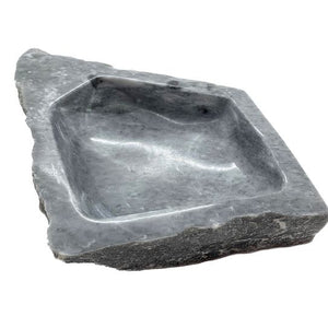 RARE CHARCOAL GRAY MARBLE BOWL