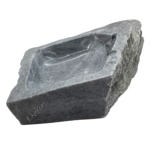 RARE CHARCOAL GRAY MARBLE BOWL