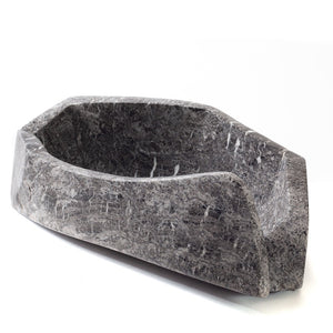 black and white stone centerpiece