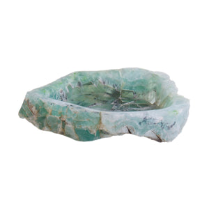 RARE FLUORITE STONE DECORATIVE BOWL 