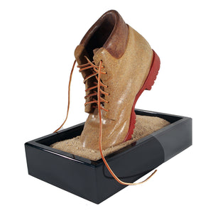 STONE CARVED BOOT ONWARD AND FORWARD