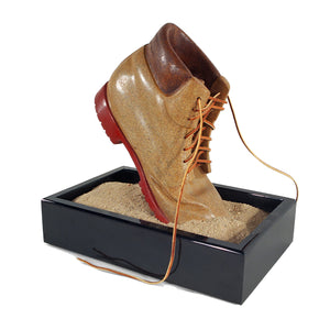 STONE CARVED BOOT ONWARD AND FORWARD